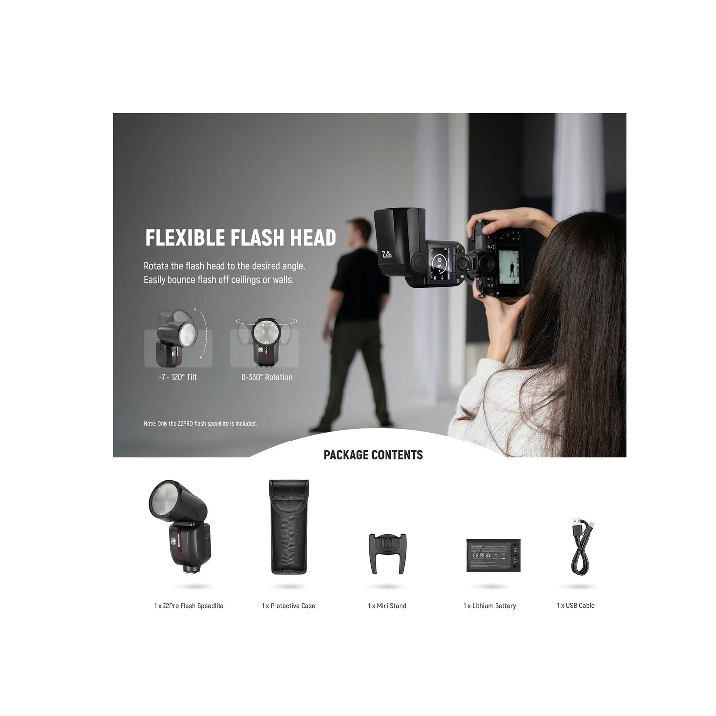 Neewer Z2PRO-C TTL Round Head Flash Speedlite for Canon