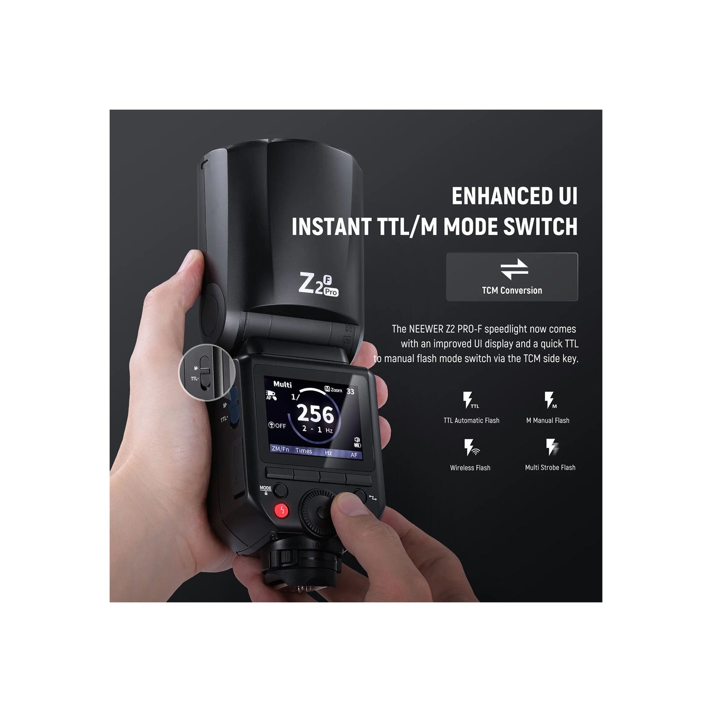 Neewer Z2PRO-F TTL Round Head Flash Speedlite for FUJIFILM