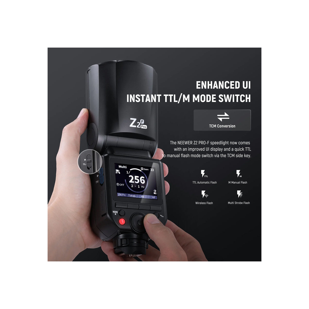 Neewer Z2PRO-F TTL Round Head Flash Speedlite for FUJIFILM