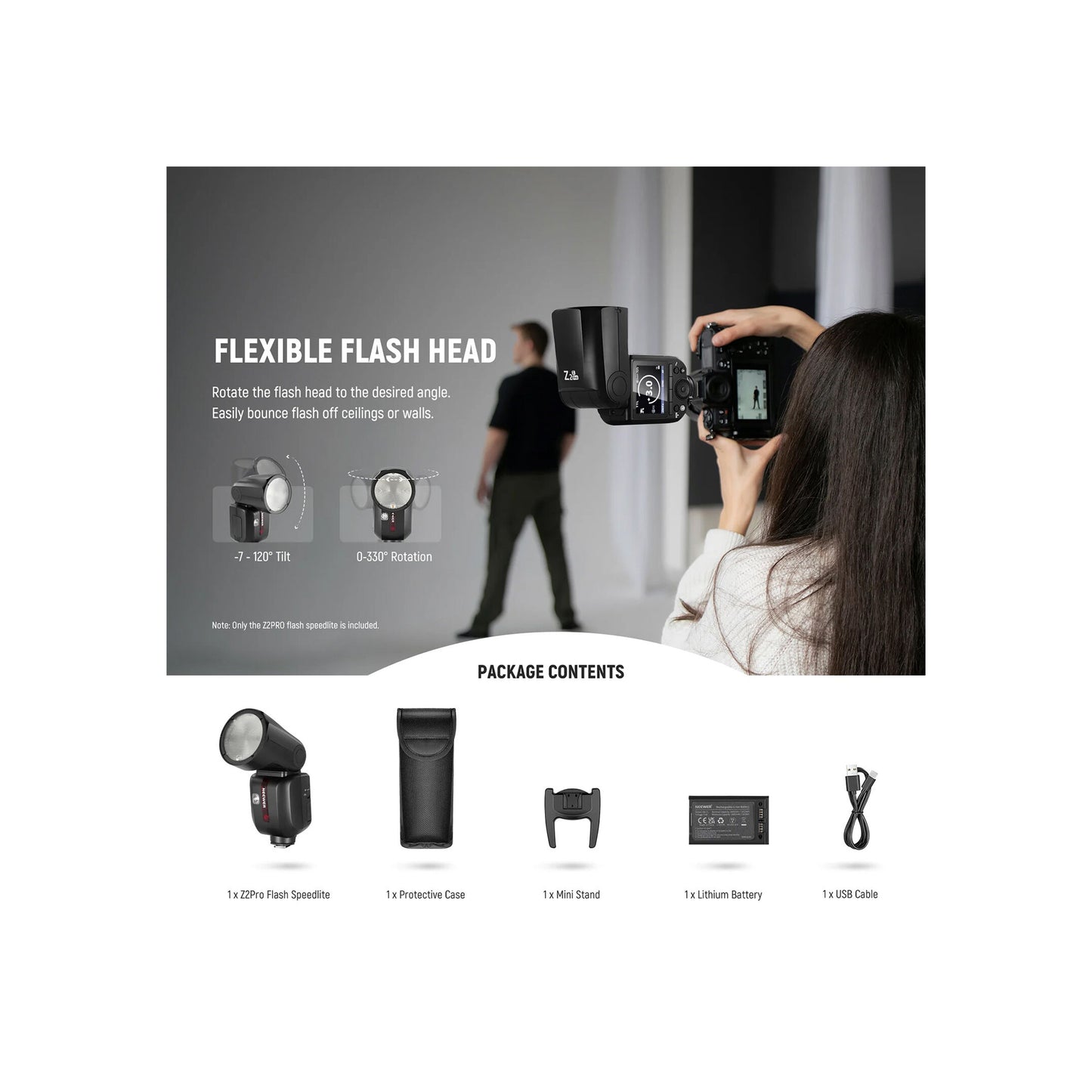 Neewer Z2PRO-S TTL Round Head Flash Speedlite for Sony