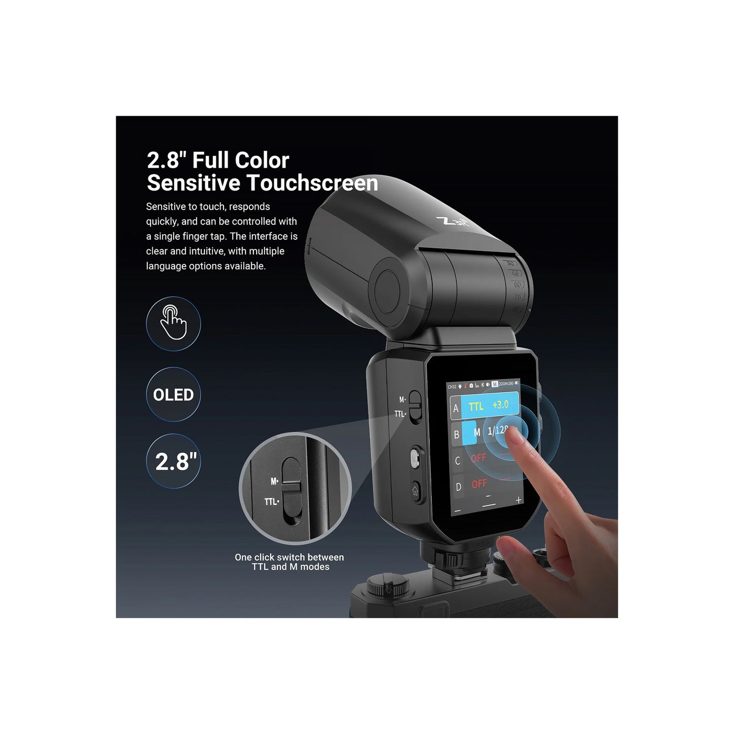 Neewer Z3R-N TTL Round Head Flash Speedlite for Nikon