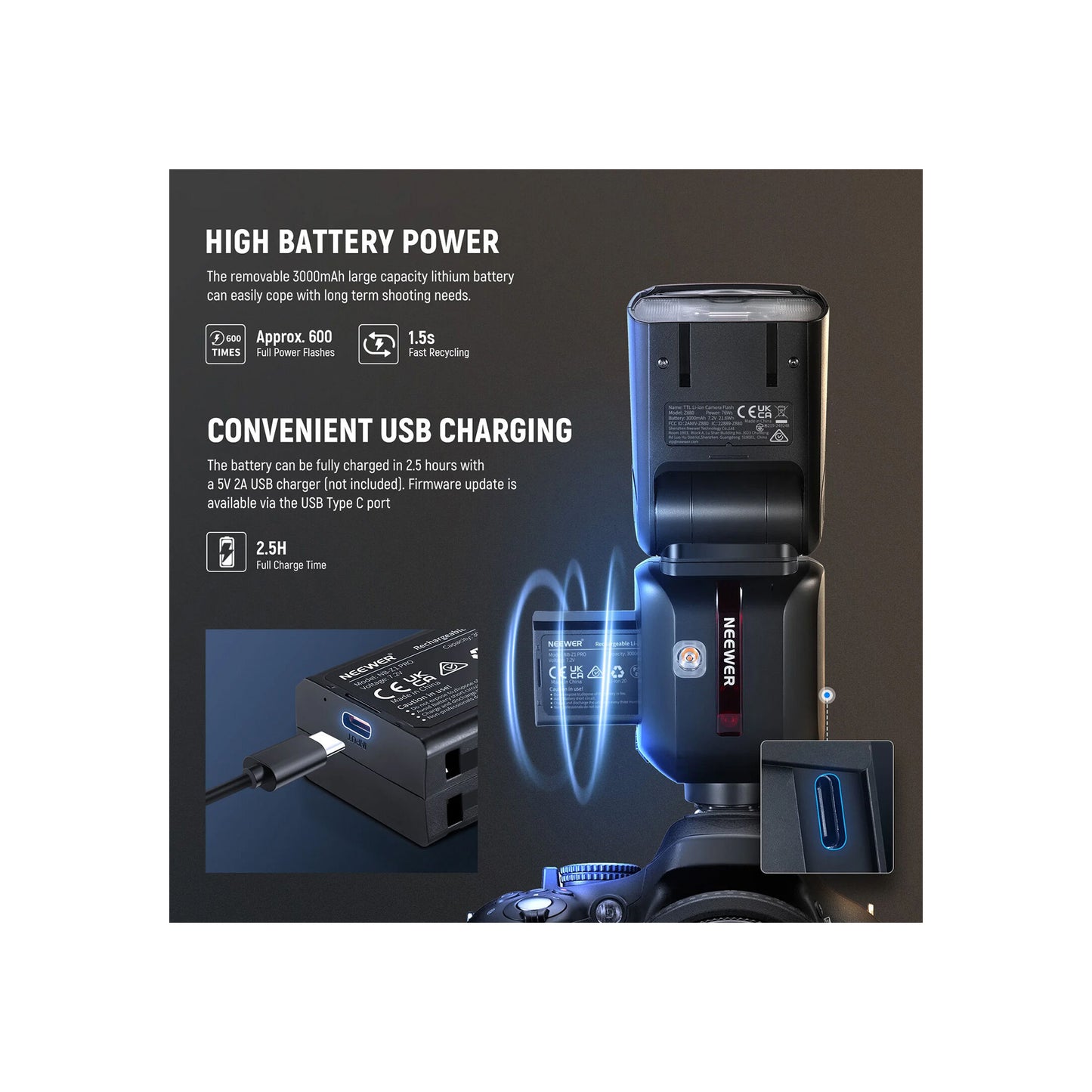Neewer Z880-N TTL Camera Flash Speedlite for Nikon