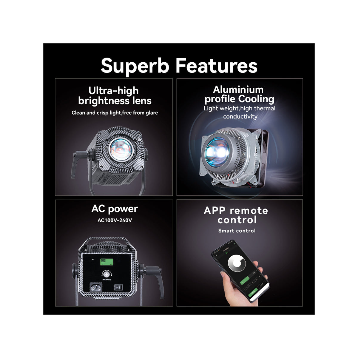 NiceFoto BL-1000B 100W Daylight Sunset Projection LED Light