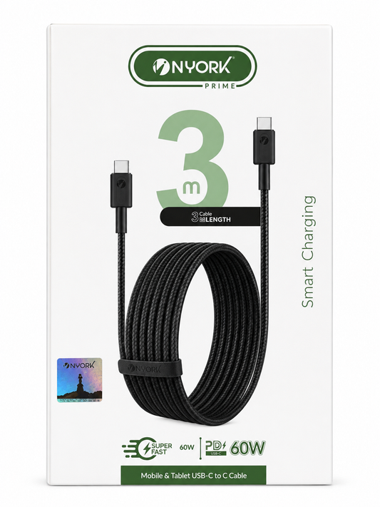 Nyork 60W Type-C to Type-C Super Fast Charging Cable