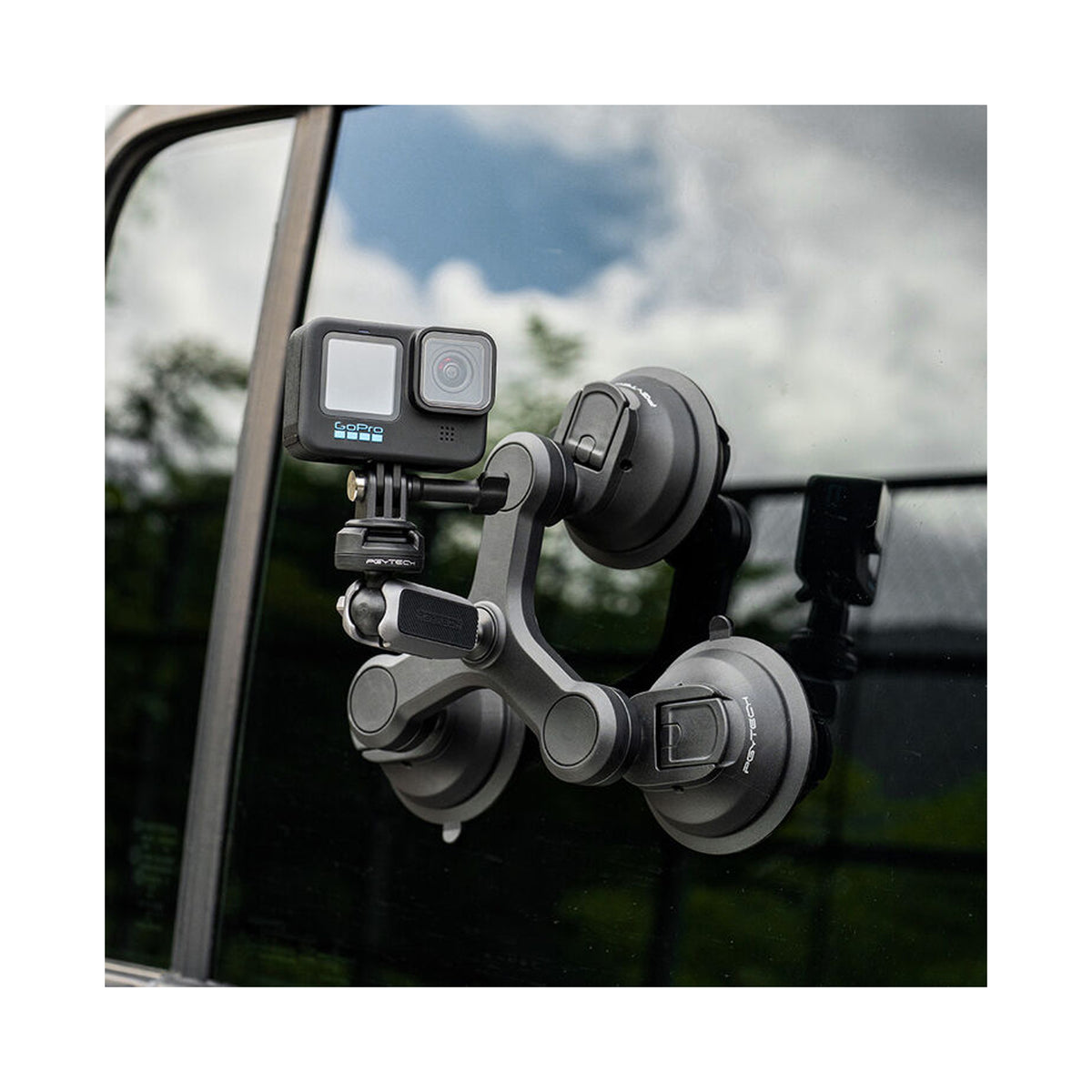 PGYTECH 3-Arm Suction Mount with CapLock Ball Head & 3-Prong Mount-P-GM-224