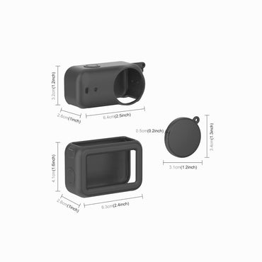 DJI Osmo Nano PULUZ Transmission Module & Lens & Body 3 in 1 Silicone Protective Cover (Black)-PU1060B