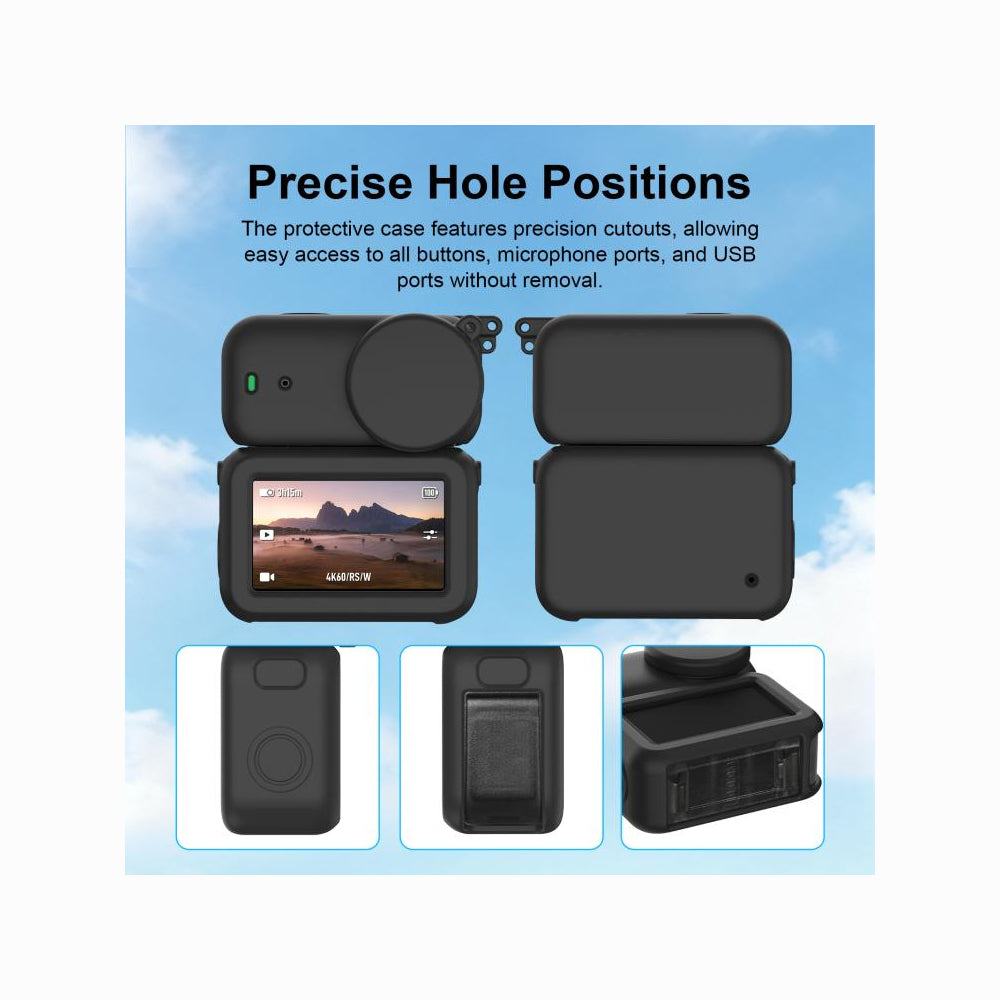 DJI Osmo Nano PULUZ Transmission Module & Lens & Body 3 in 1 Silicone Protective Cover (Black)-PU1060B