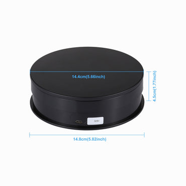 PULUZ 15cm USB Electric Rotating Turntable Display Stand Video Shooting Props Turntable for Photography, Load 1-5kg (Black)PU3048B