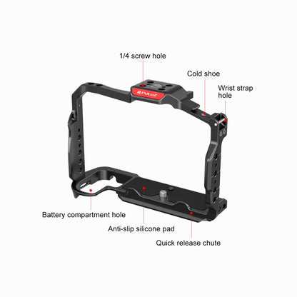 Nikon Z6III / Z6II PULUZ Metal Camera Cage Stabilizer Rig (Black)-PU3129B