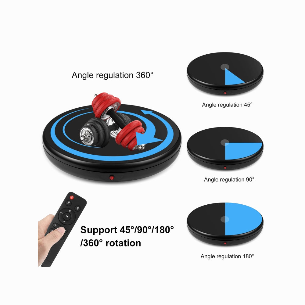 PULUZ 45cm Remote Control Adjusting Speed Rotating Turntable Display Stand, Black, Load 100kg (UK Plug)PU3145UK