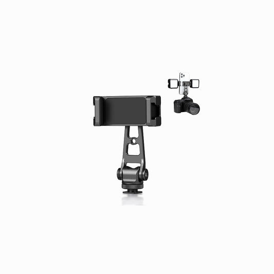 PULUZ Z-axis 360 Rotation Cold Shoes Aluminum Alloy Phone Clamp Holder Bracket (Black)-PU3207B