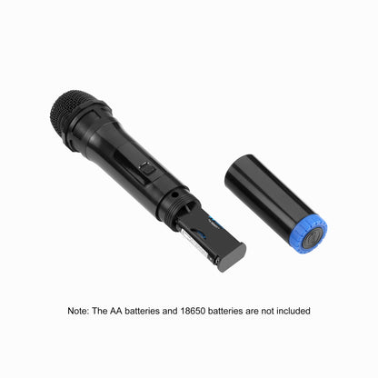 PULUZ UHF Wireless Dynamic Microphone with LED Display (Black)-PU628B