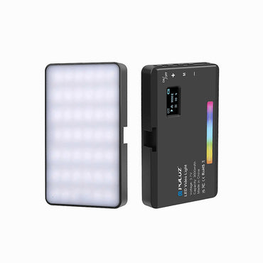 PULUZ Pocket 140 LEDs RGB Full Color Beauty Fill Light Handheld Photography LED Light (Black)-PU658B