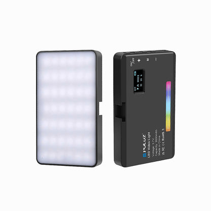PULUZ Pocket 140 LEDs RGB Full Color Beauty Fill Light Handheld Photography LED Light (Black)-PU658B