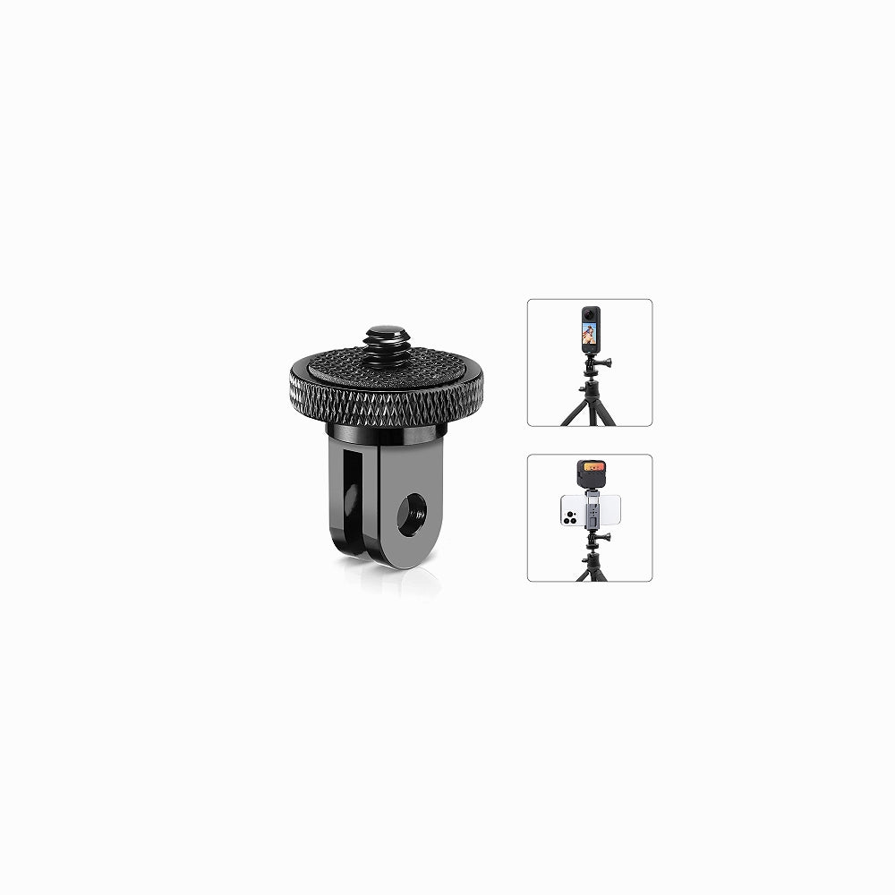 PULUZ 1/4 inch Screw Metal Tripod Mount Action Camera Adapter (Black)-PU705B