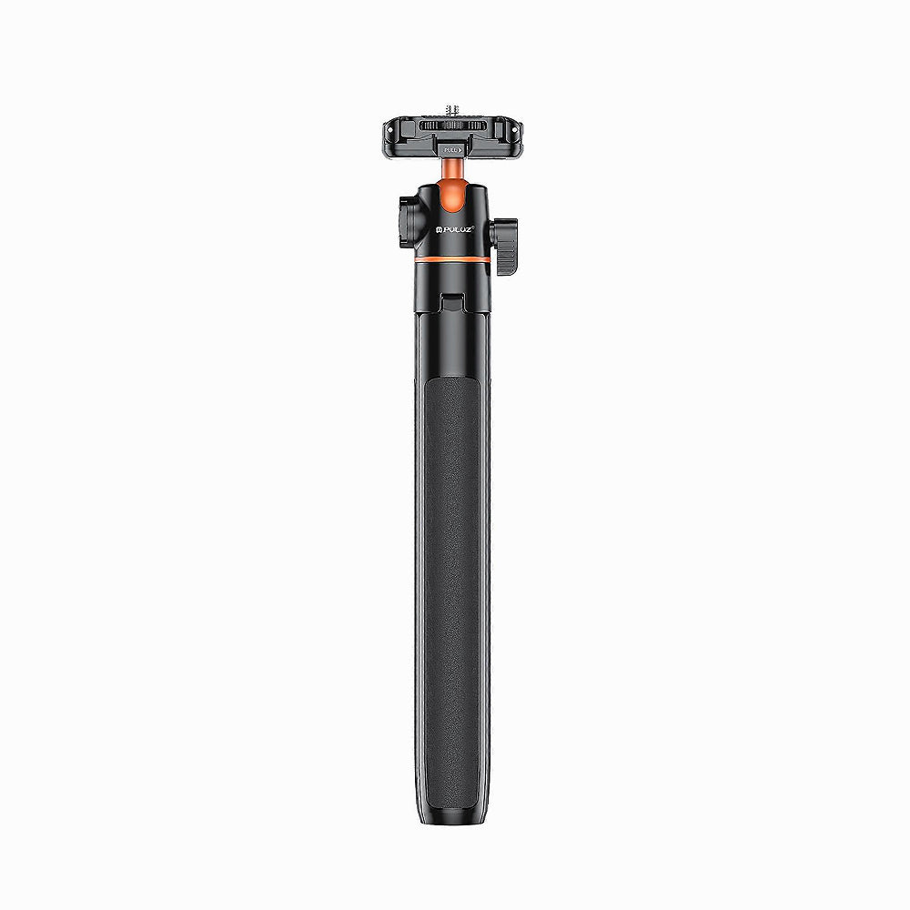 PULUZ 1.4m Phone Selfie Stick Tripod Vlog Live Streaming Holder with Phone Clip (Black)-PU730B