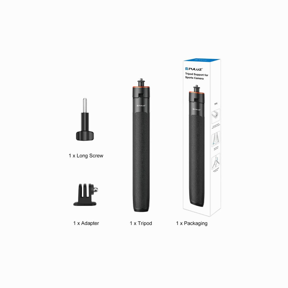 PULUZ 1.4m Action Camera Selfie Stick Tripod Vlog Live Streaming Holder (Black)-PU731B