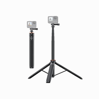 PULUZ 1.4m Action Camera Selfie Stick Tripod Vlog Live Streaming Holder (Black)-PU731B