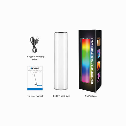 PULUZ 17cm Photo Handheld Full Color RGB Stick Light Magnetic LED Fill Light-PU4138
