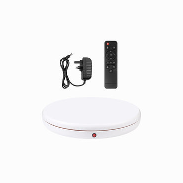 PULUZ 45cm Remote Control Adjusting Speed Rotating Turntable Display Stand, White, Load 100kg (UK Plug)-PU3146UK