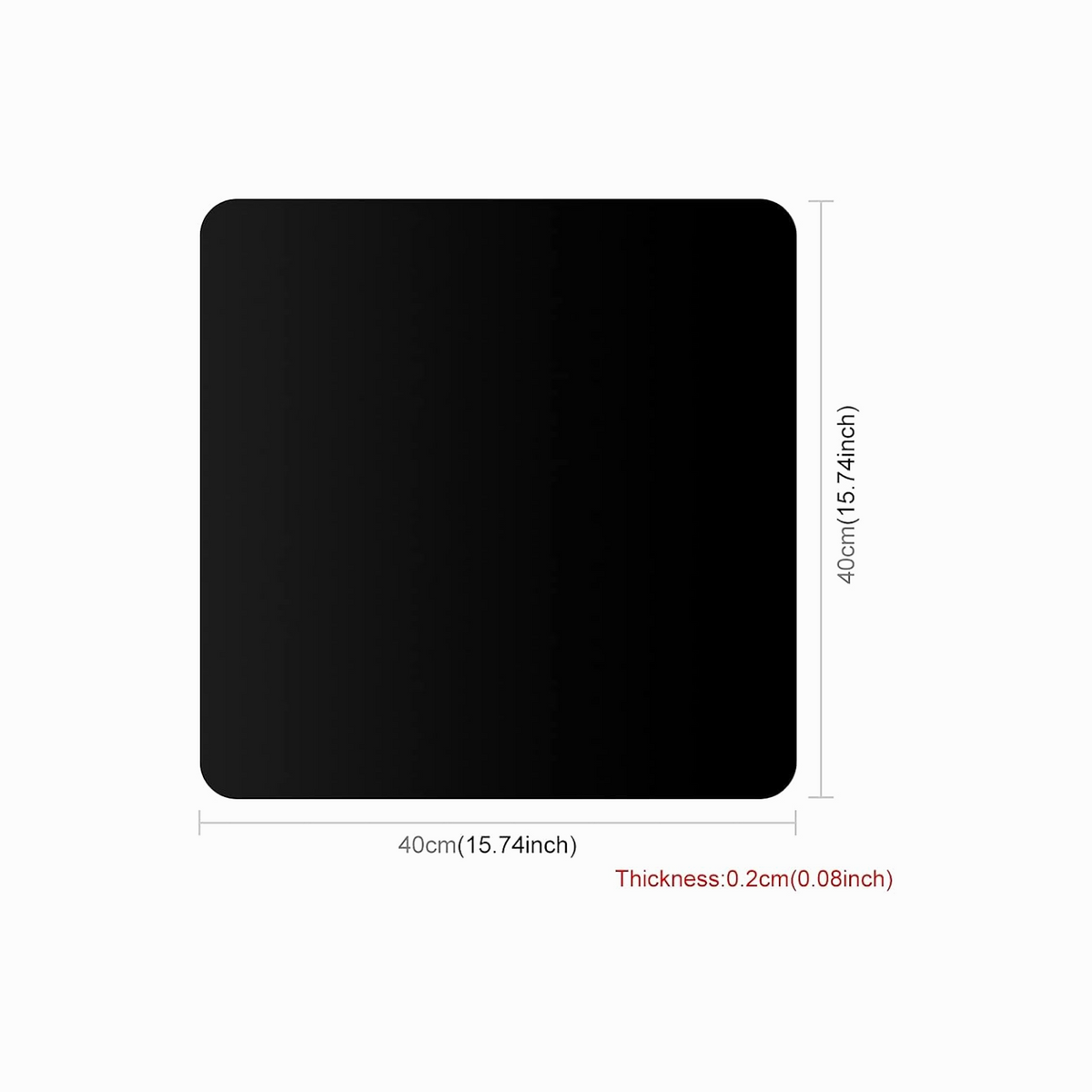 PULUZ 39cm Photography Acrylic Reflective Display Table Background Board (Black)- PU5340B