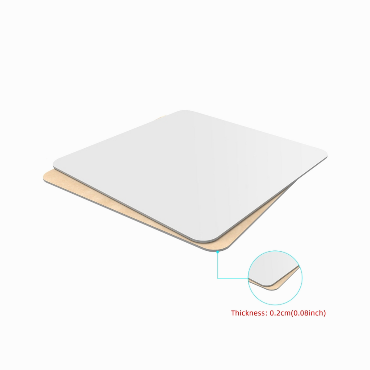 PULUZ 39cm Photography Acrylic Reflective Display Table Background Board (White)-PU5340