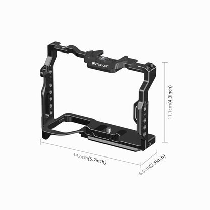PULUZ Metal Camera Cage Stabilizer Rig for Sony A7 IV / ILCE-7M4 / A7M4 / A7M3 / A7R3 / A7R III / A7R5(Black)-PU3105B