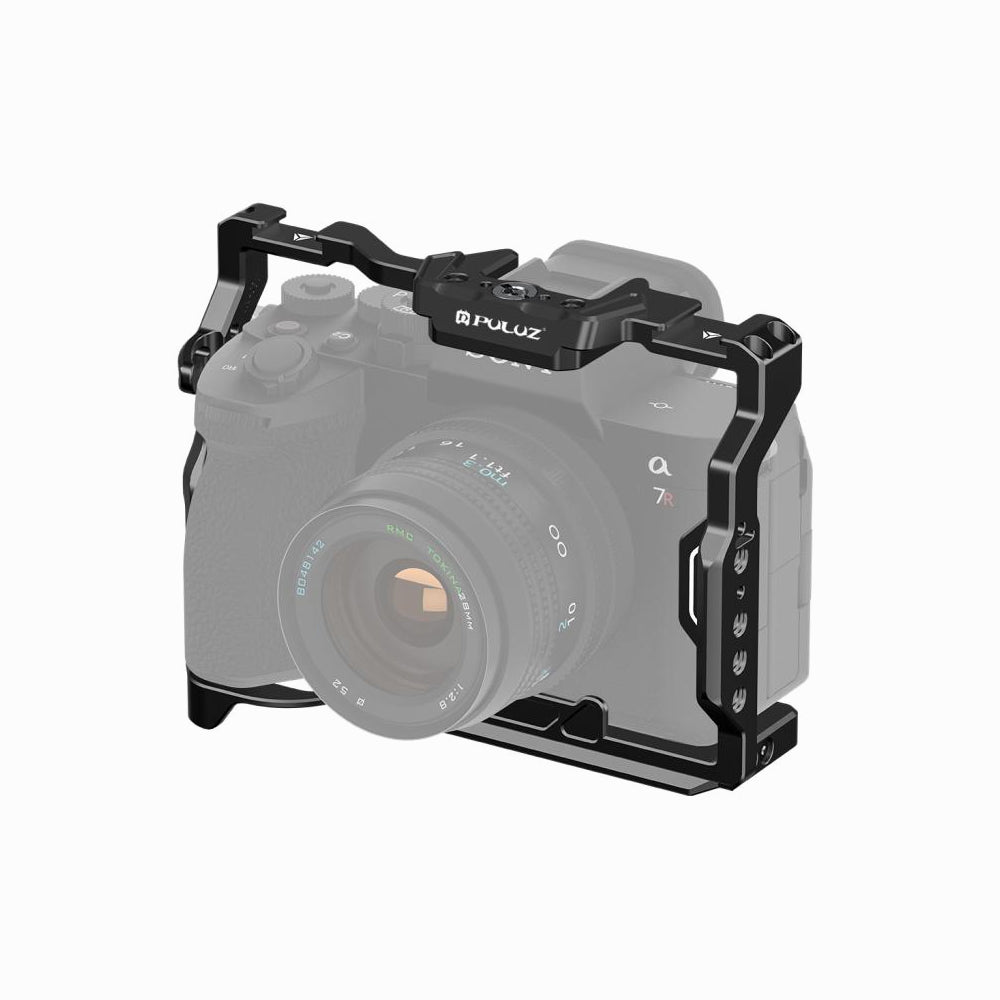PULUZ Metal Camera Cage Stabilizer Rig for Sony A7 IV / ILCE-7M4 / A7M4 / A7M3 / A7R3 / A7R III / A7R5(Black)-PU3105B