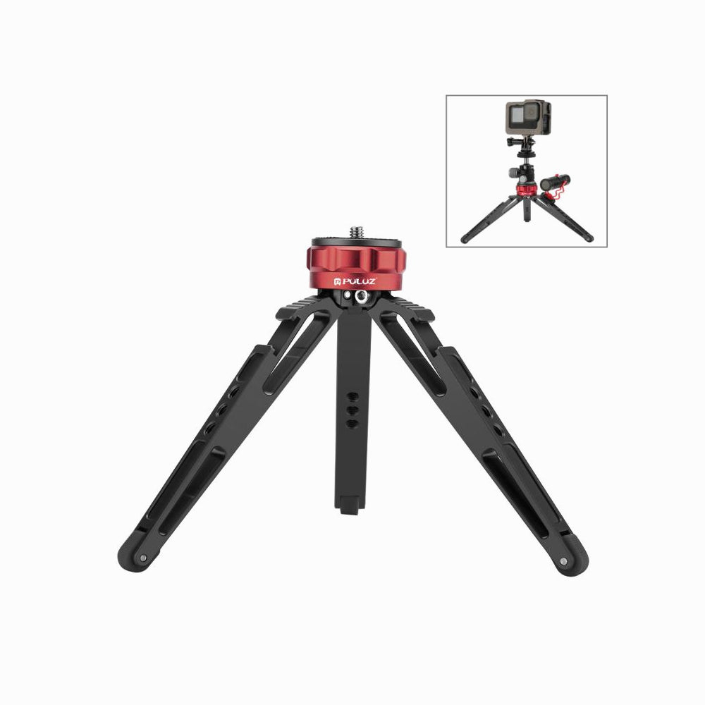 PULUZ Desktop Vlogging Live Tripod Holder with Cold Shoe Bases for DSLR & Digital Cameras, Adjustable Height: 7.5-14.5cm-PU3070GT
