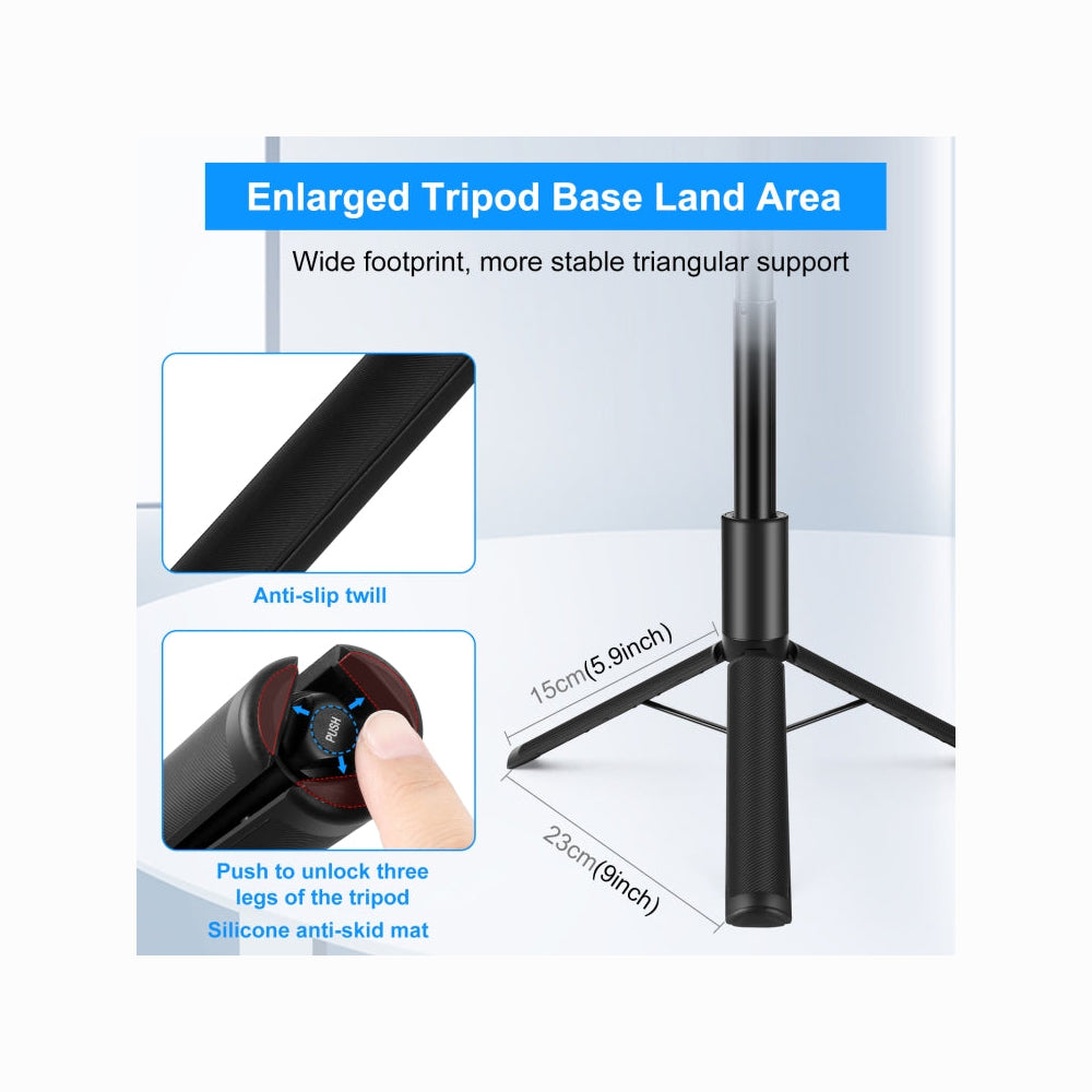 PULUZ 1.22m Retractable Invisible Selfie Stick with Tripod for Insta360 X5/X4 / X4 Air / X3 (Black)-PU497B