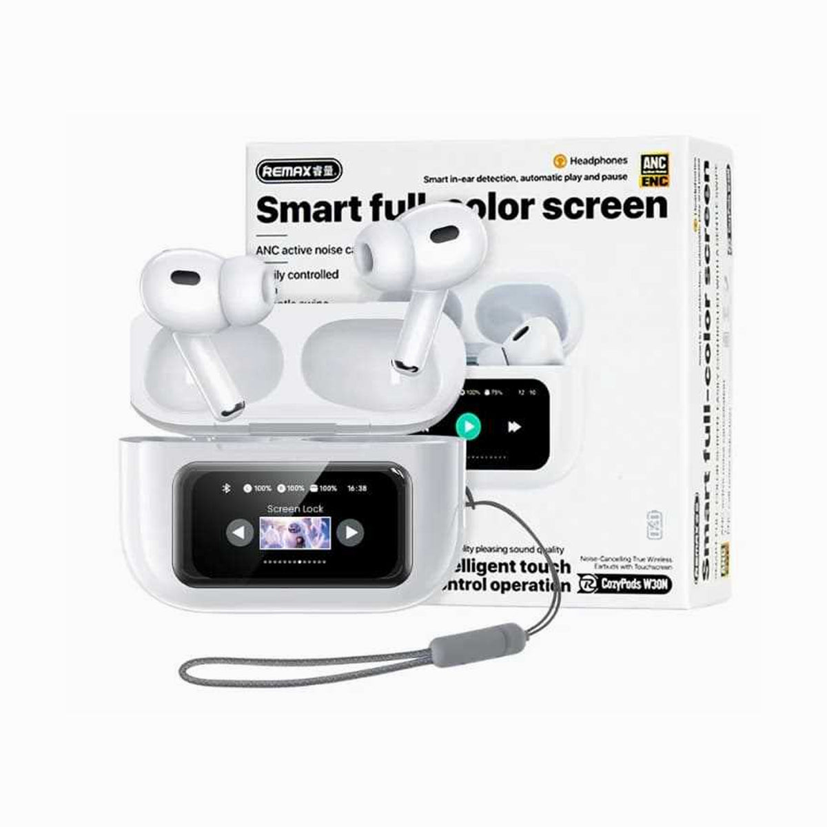 REMAX Noise-Cancelling True Wireless Earbuds with Touchscreen CozyPods W30N