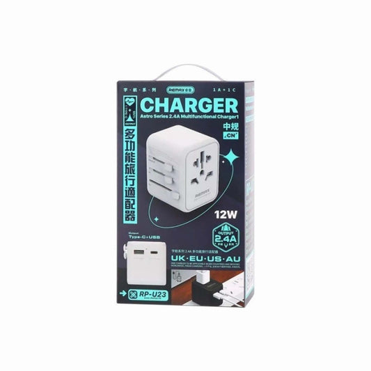 REMAX RP-U23 ASTRO SERIES 2.4A Universal Travel Charger Adaptor 12W