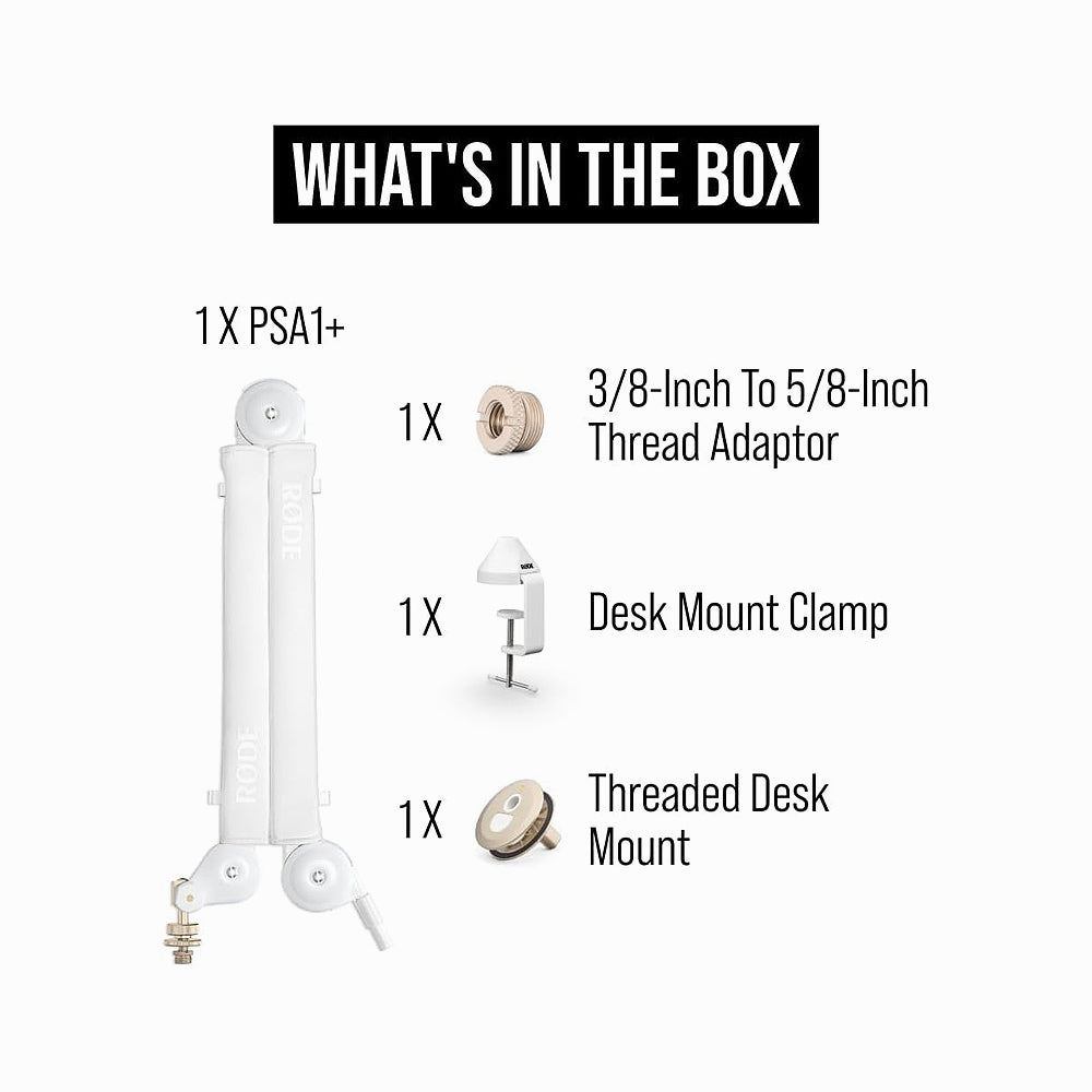 RODE PSA1+ Professional Studio Arm (White)