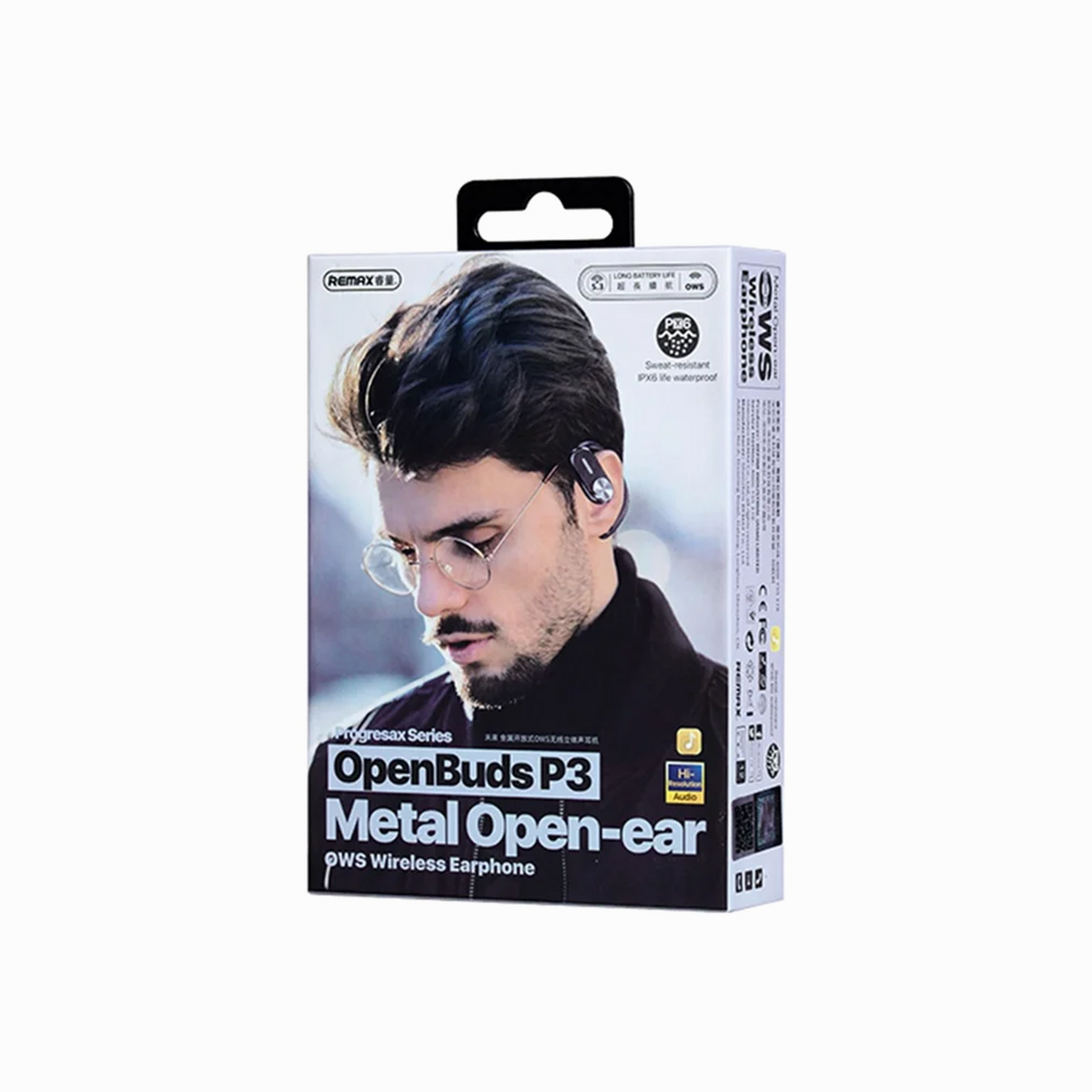 Remax Progresax Series Metal Open-ear OWS Wireless Earphone OpenBuds P3 White