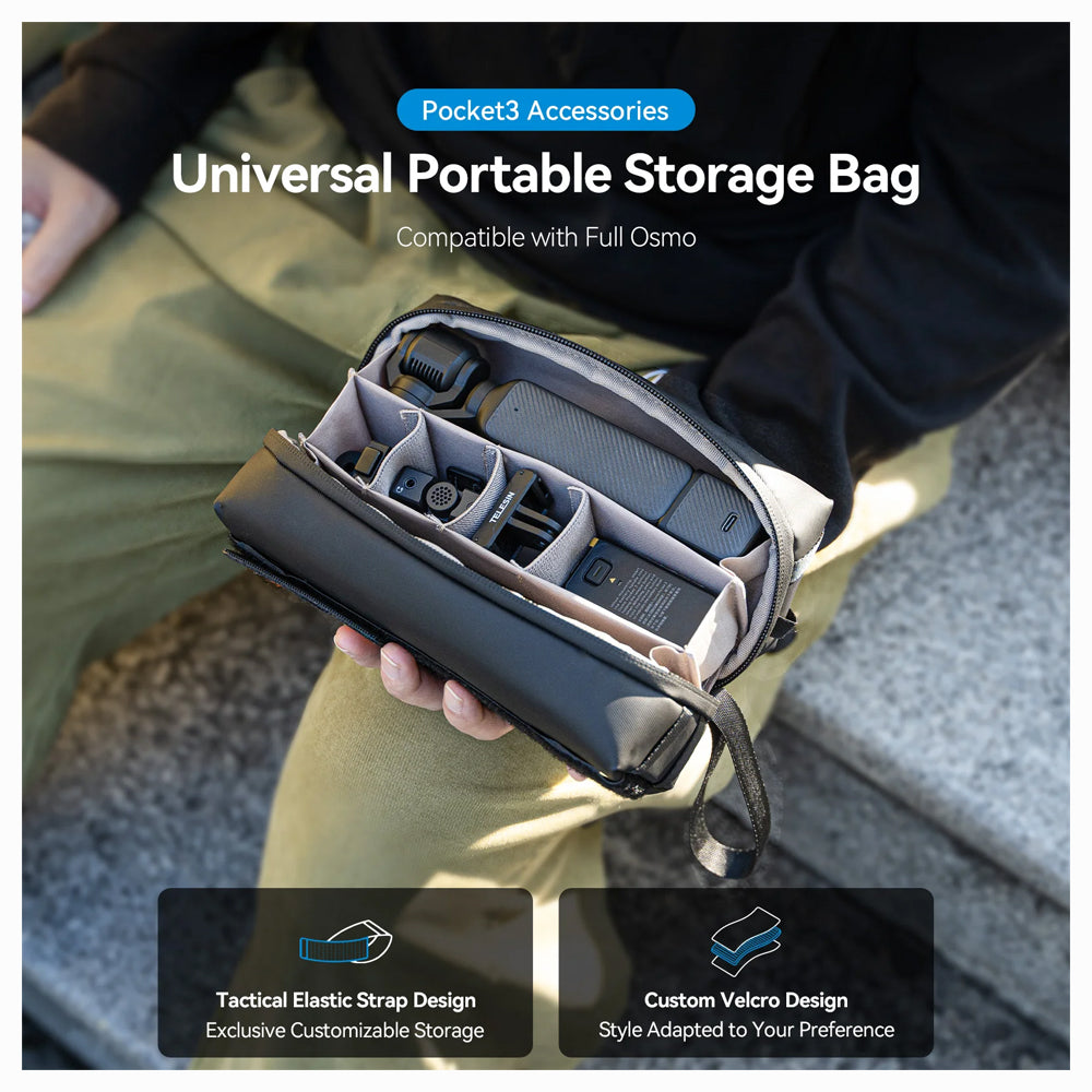 Telesin Universal Portable Storage Bag Compatible with Osmo Pocket3( S6-PRC-08-TDJ)
