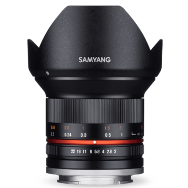 SAMYANG 12 MM F2.0 CANON M ULTRA WIDE ANGLE LENS