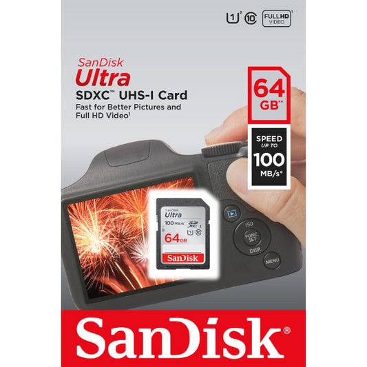 SANDISK ULTRA 64 GB 100MB/S SDXC UHS-1 CARD