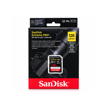 SanDisk Extreme PRO 128GB SDXC UHS-II V60 Memory Card – 280MB/s