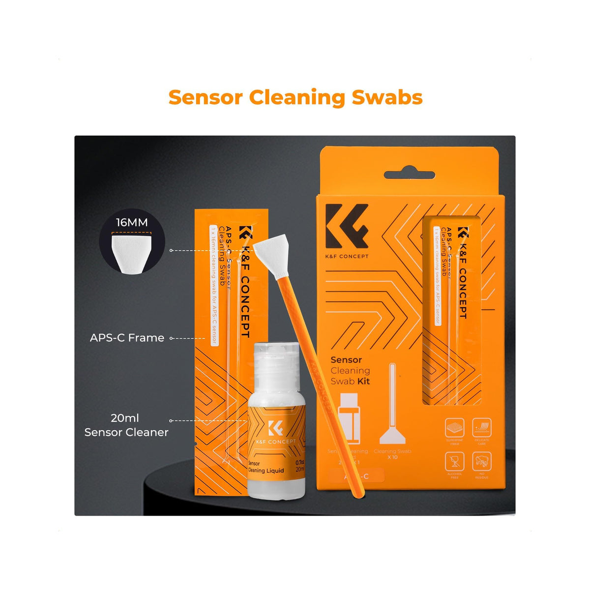 K&F APS-C SENSOR CLEANING SWAB WITH LENS CLEANER(SKU1616A)