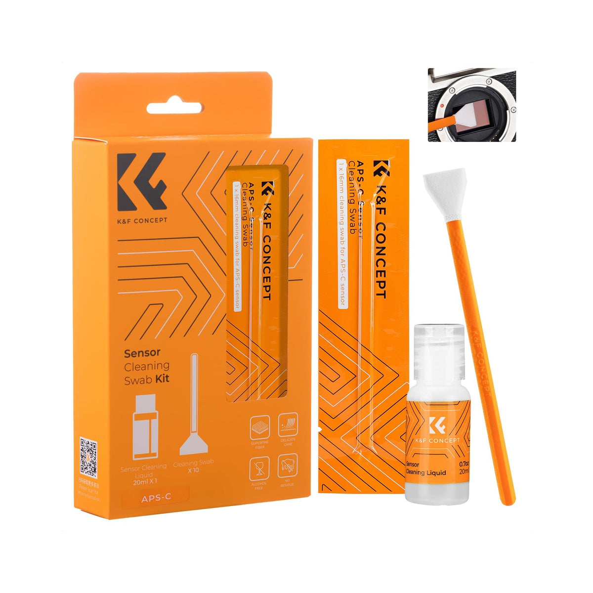 K&F APS-C SENSOR CLEANING SWAB WITH LENS CLEANER(SKU1616A)