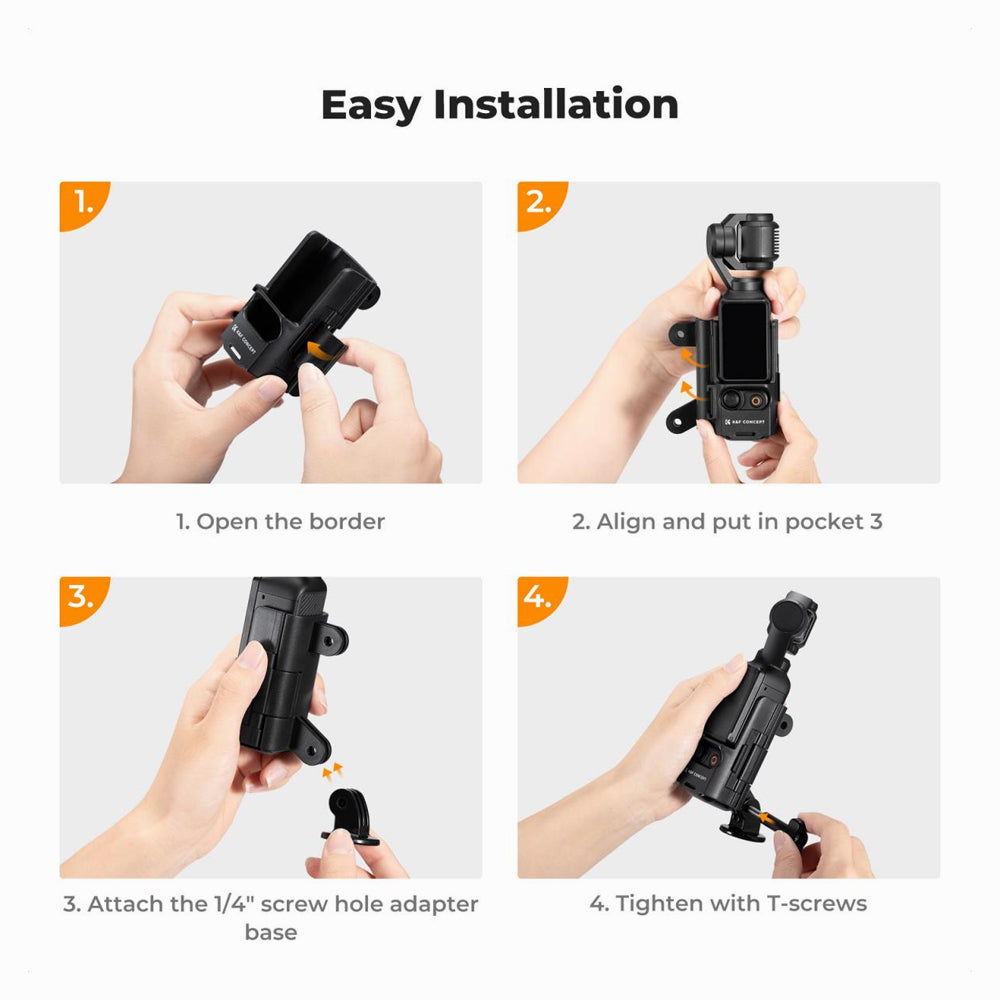 K&F Concept Expansion Adapter Mount Bracket Compatible with DJI Osmo Pocket 3(SKU.2284)