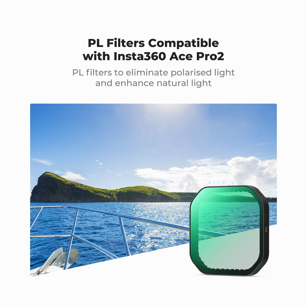 K&F CONCEPT Filter Insta360 Ace Pro 2, 6 Pack PL &nbsp;ND8 ND16 ND32 ND64 ND128 Polarizer Neutral Density Filter Action Camera Accessories, Multi Coated HD Optical Glass &nbsp; SKU: SKU.2602