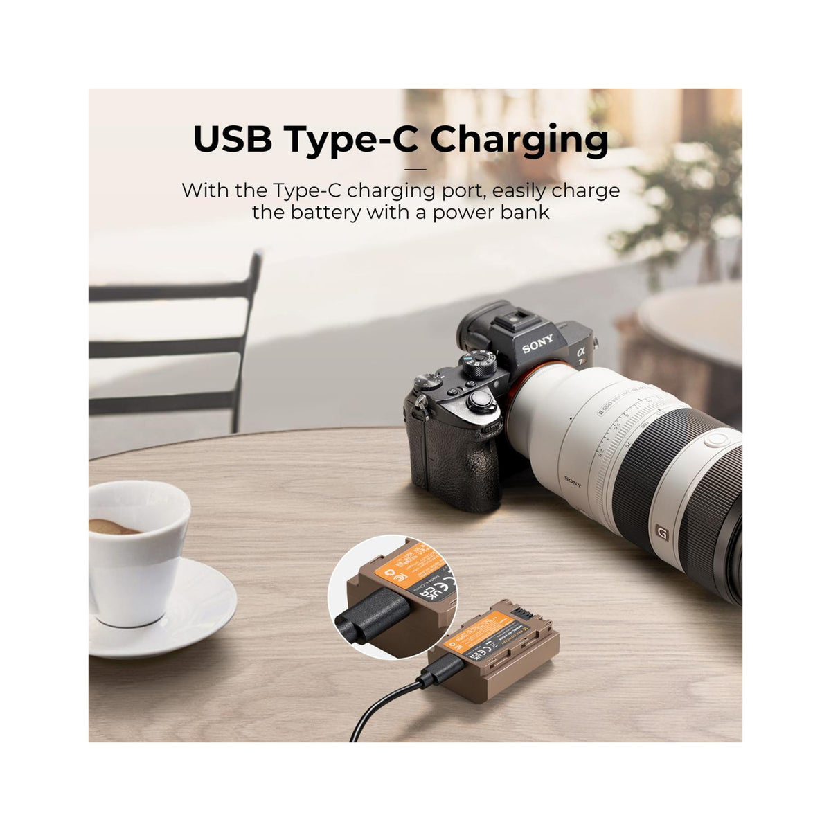 K&F Concept NP-FZ100 2280mAh USB-C Battery for Sony Cameras – KF28.0023