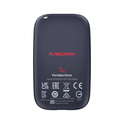 SanDisk 1TB Portable SSD – Up to 600MB/s, USB-C, USB 3.2 Gen 2-SDSSDE10-1T00-G25