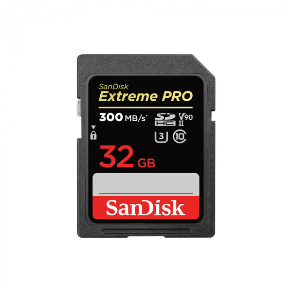 SanDisk 32GB Extreme PRO UHS-II 300mb/s V90 SDHC Memory Card