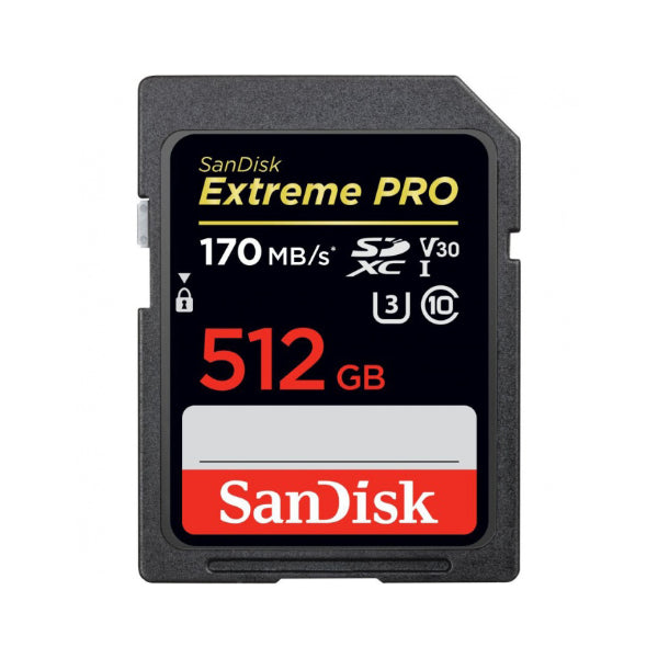 SANDISK EXTREME PRO 512GB 170MB/S SDXC UHS-1 CARD