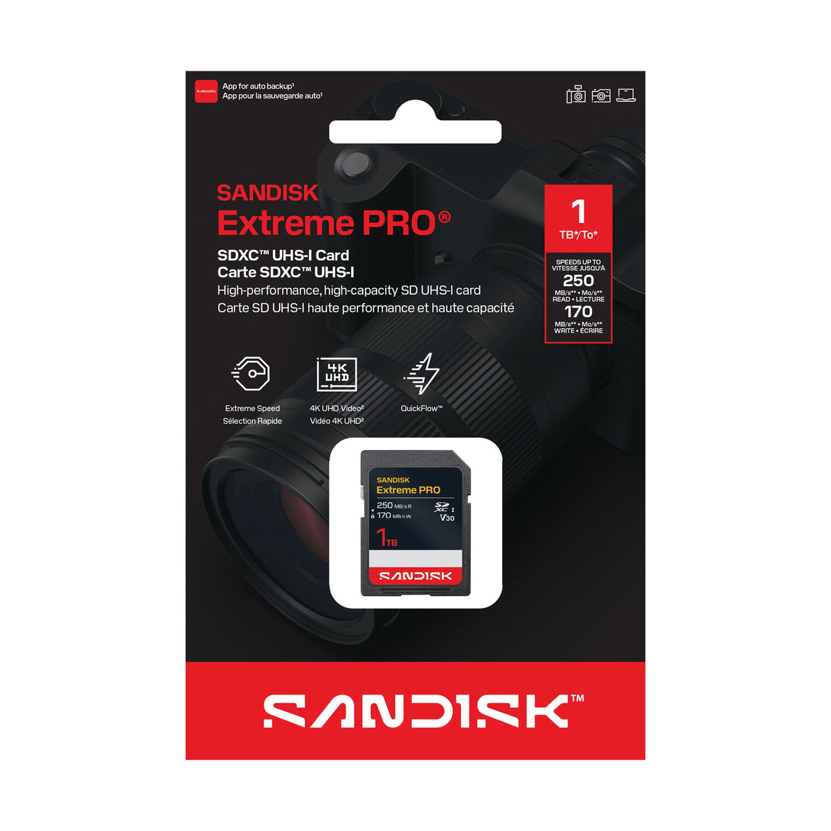 SanDisk Extreme PRO 1TB SDXC UHS-I V30 Memory Card – 250MB/s