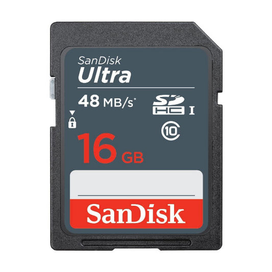 SanDisk Ultra 16GB SD SDHC Memory Flash Card UHS-I Class 10 Read Speed up to 48 MB/s