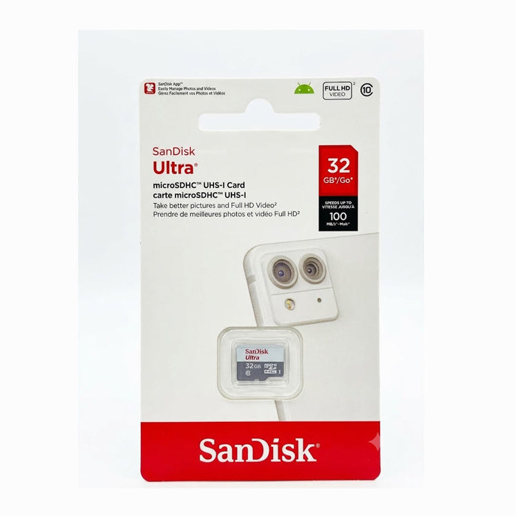 SanDisk Ultra microSDHC 32GB 100MB/s Class 10 UHS-I Memory Card