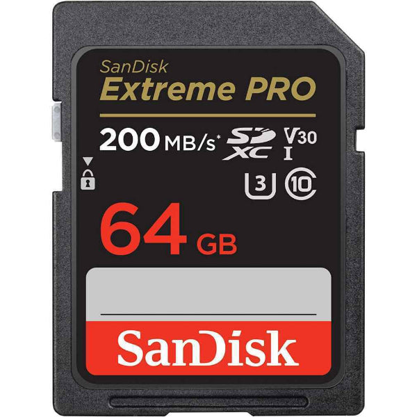 Sandisk Extreme Pro 64GB 200MB/s SDXC UHS-I  V30 (SDSDXXU-064G)